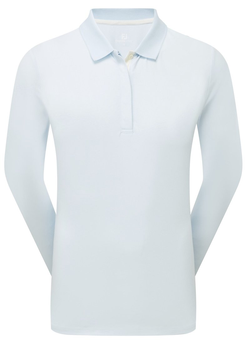 FootJoy ThermoSeries Long Sleeves polo femme manches longues, bleu glacé