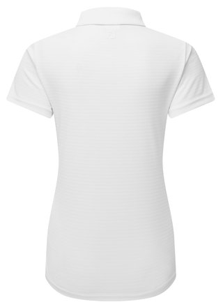 FootJoy JAQUARD STRIPE polo femme, blanc/marine/émeraude