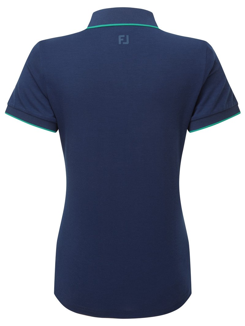 FootJoy NOTCH V polo femme, navy/emerald