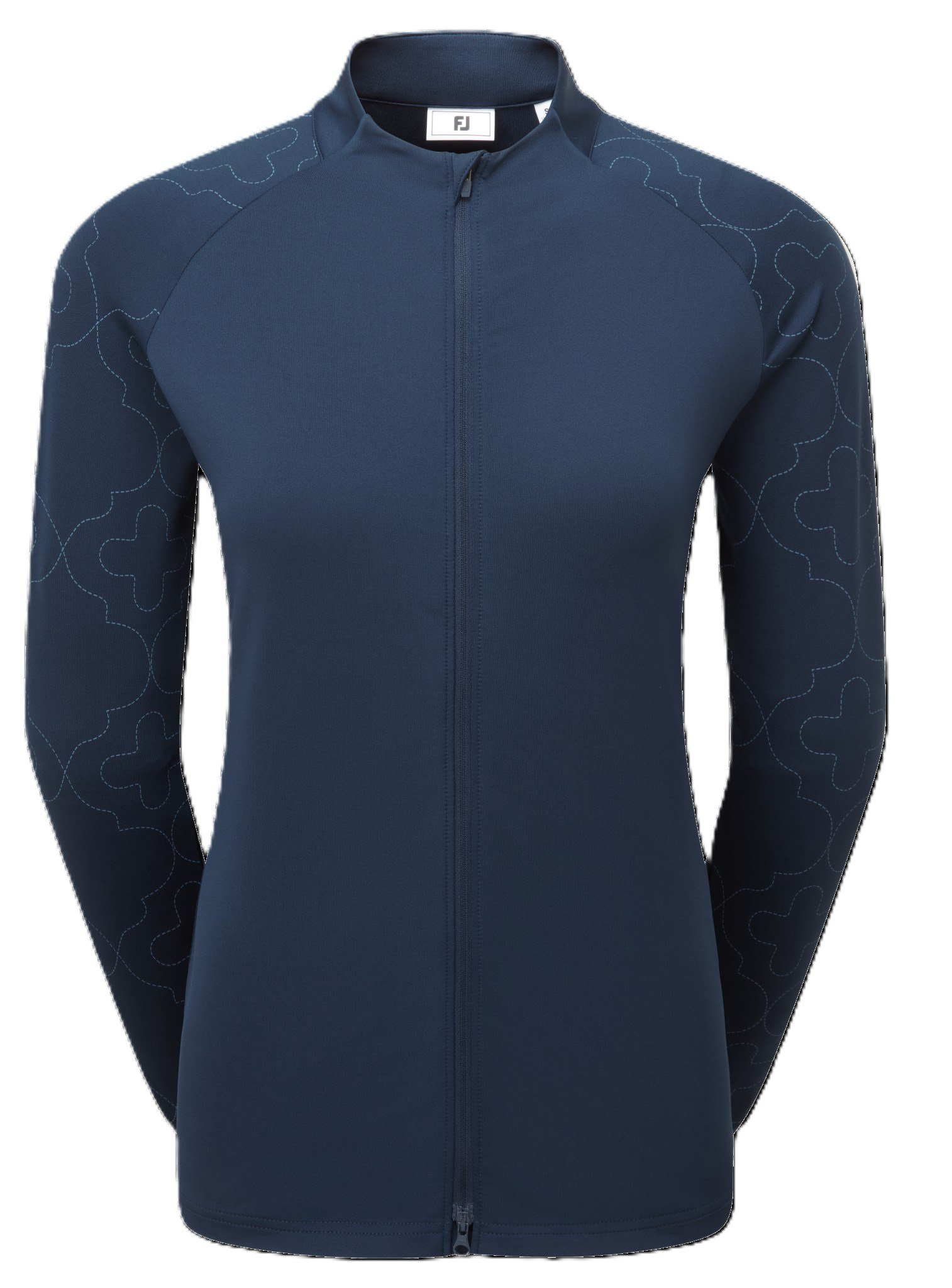 FootJoy Midlayer Full Zip Printed Sleeve sweatshirt femme, navy