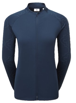 FootJoy Midlayer Full Zip Printed Sleeve sweatshirt femme, navy