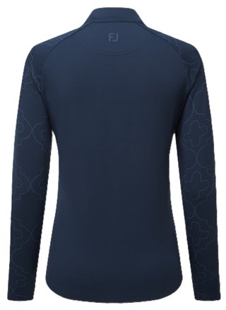 FootJoy Midlayer Full Zip Printed Sleeve sweatshirt femme, navy