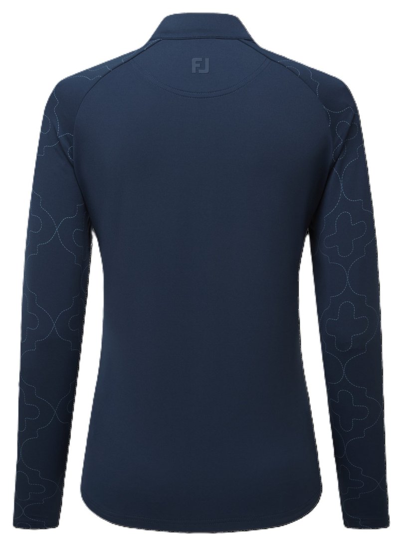 FootJoy Midlayer Full Zip Printed Sleeve sweatshirt femme, navy
