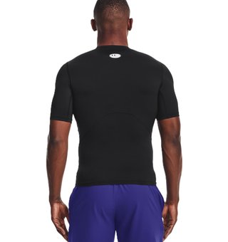 Under Armour HeatGear haut de compression homme, noir/blanc