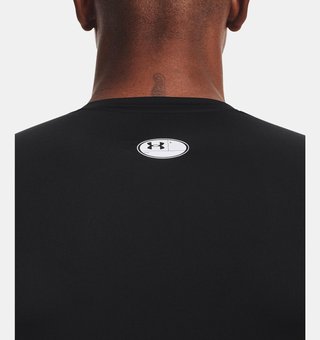 Under Armour HeatGear haut de compression homme, noir/blanc