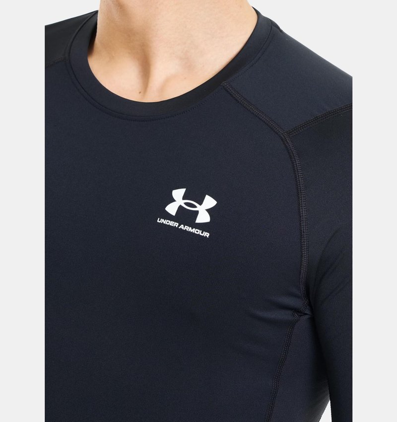 Under Armour HeatGear haut de compression homme, noir/blanc