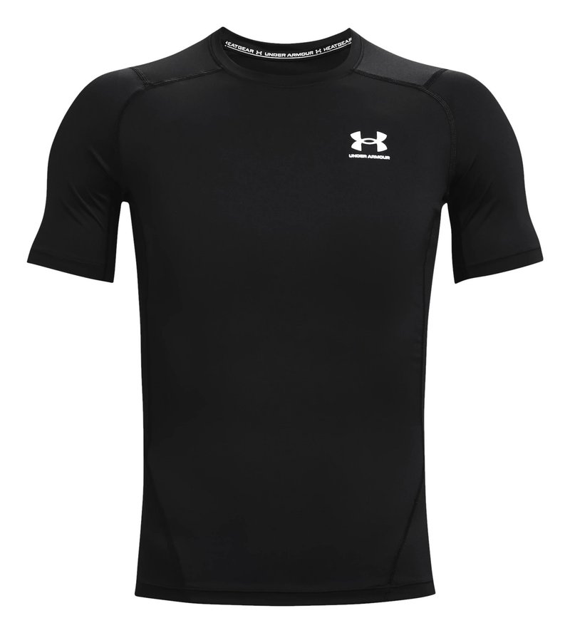 Under Armour HeatGear haut de compression homme, noir/blanc