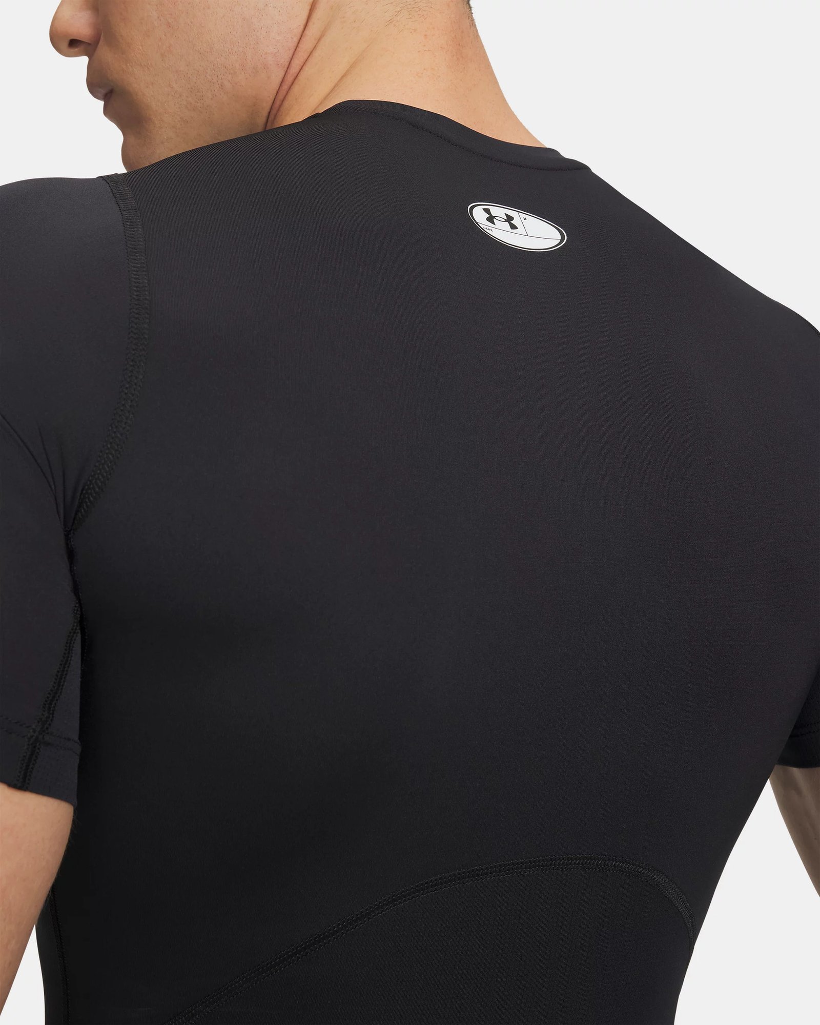 Under Armour HeatGear haut de compression homme, noir/blanc