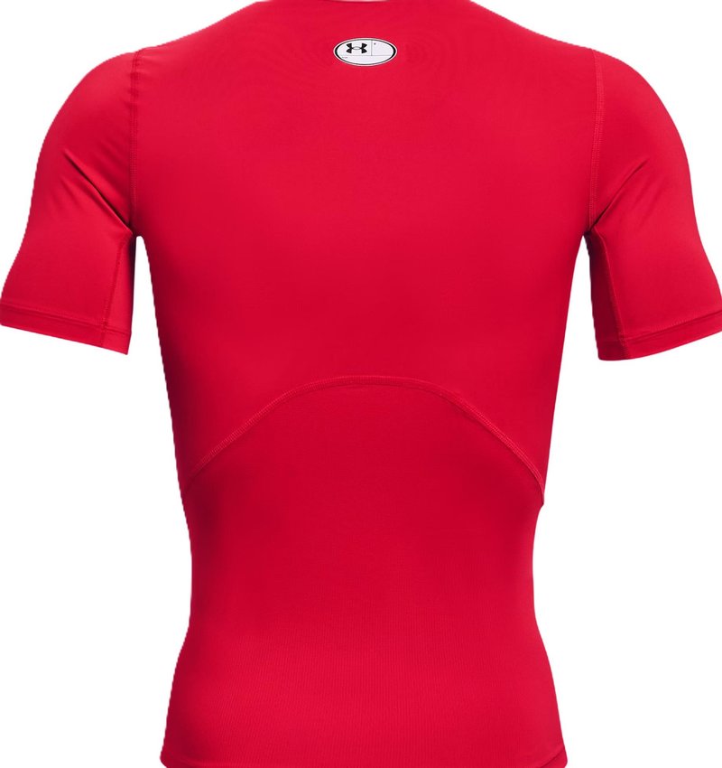 Under Armour HeatGear haut de compression homme, rouge/blanc