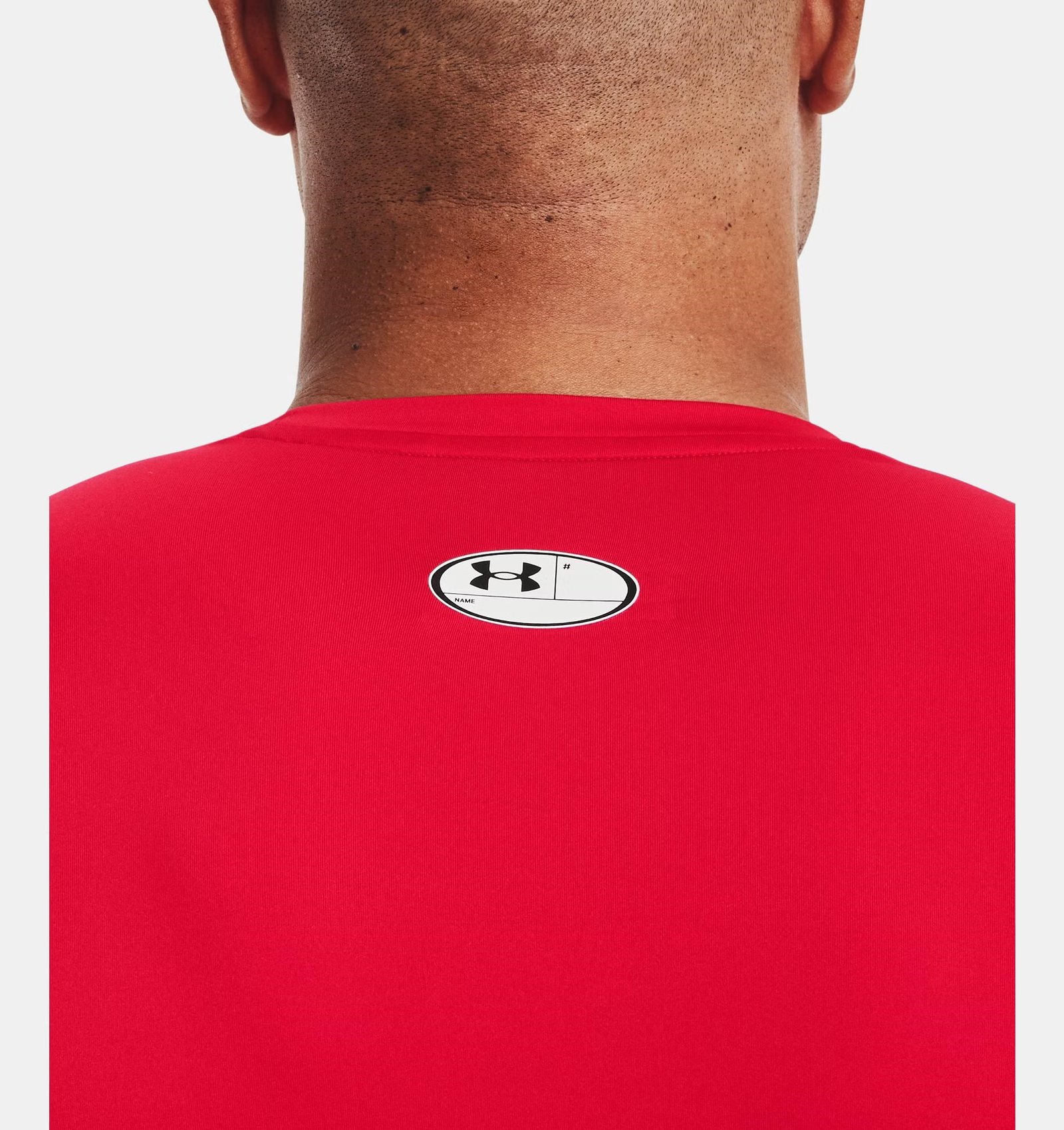 Under Armour HeatGear haut de compression homme, rouge/blanc