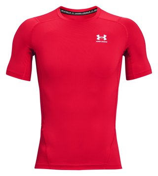 Under Armour HeatGear haut de compression homme, rouge/blanc
