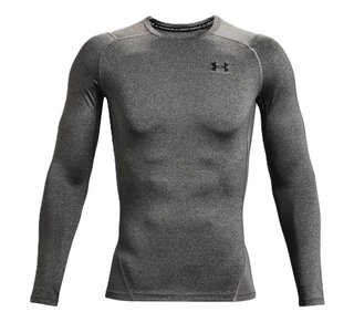 Under Armour HeatGear chemise de compression manches longues homme, carbon heather