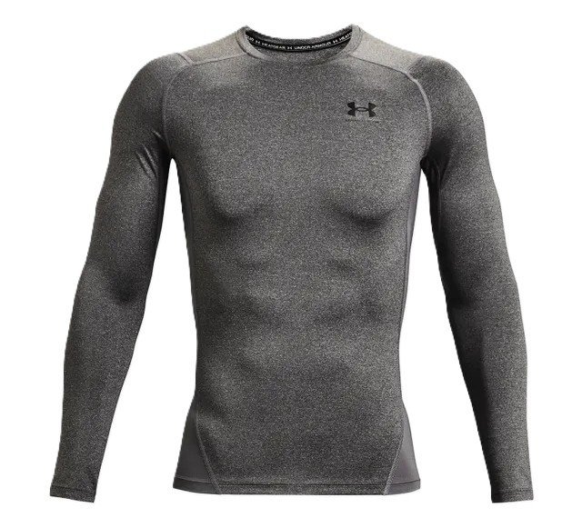Under Armour HeatGear chemise de compression manches longues homme, carbon heather