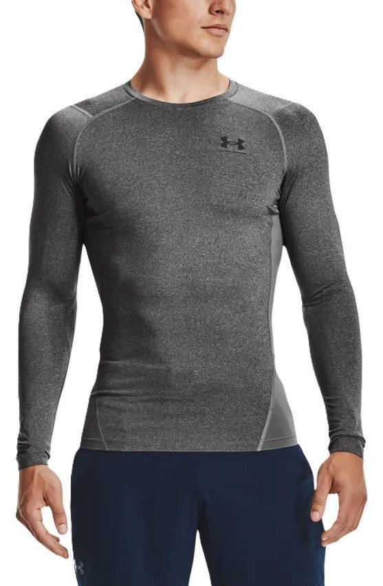 Under Armour HeatGear chemise de compression manches longues homme, carbon heather