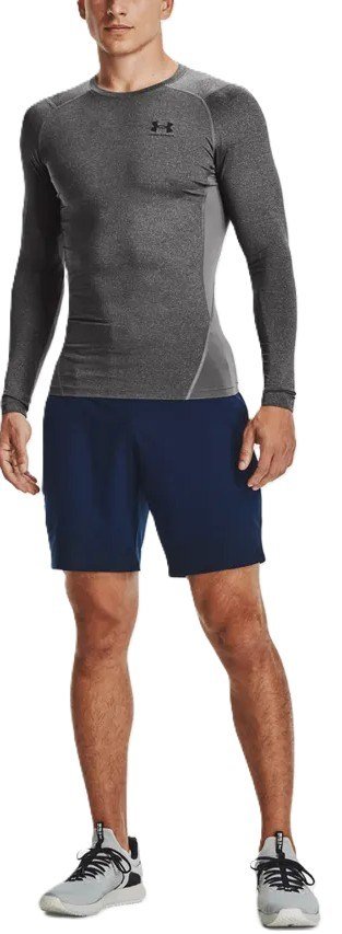 Under Armour HeatGear chemise de compression manches longues homme, carbon heather