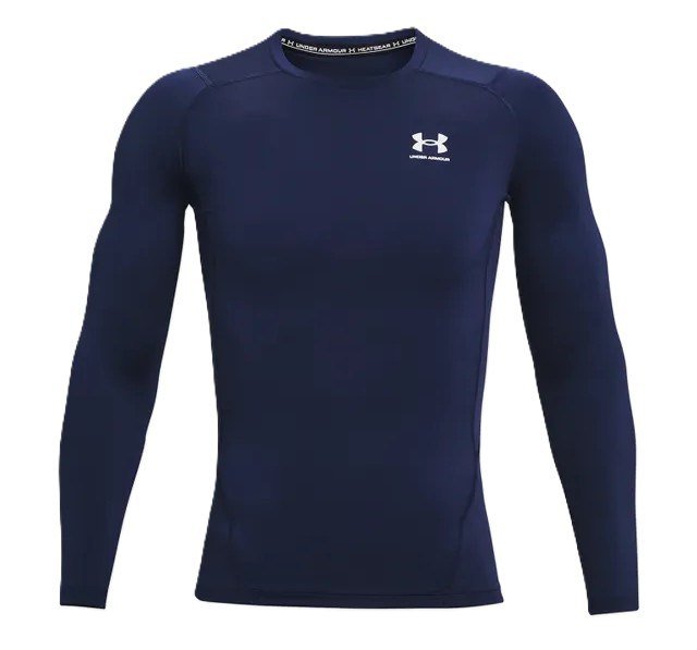 Under Armour HeatGear homme chemise compression manches longues, midnight navy