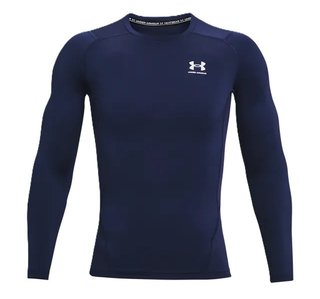 Under Armour HeatGear homme chemise compression manches longues, midnight navy