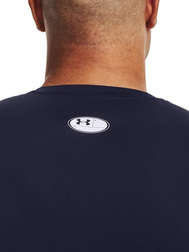 Under Armour HeatGear homme chemise compression manches longues, midnight navy