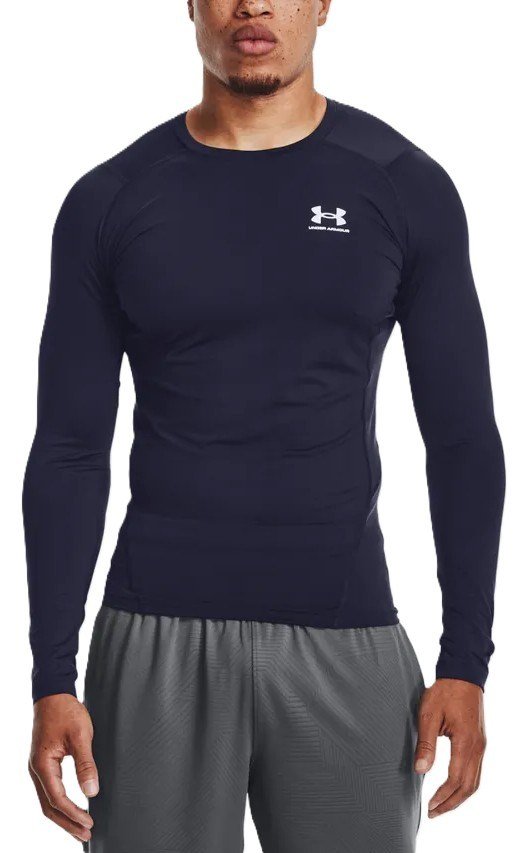 Under Armour HeatGear homme chemise compression manches longues, midnight navy