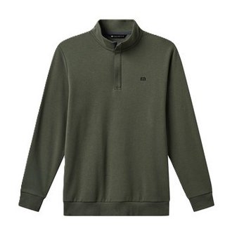 Travis Mathew Cloud Quarter Zip 2.0 pull homme, dark olive