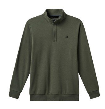 Travis Mathew Cloud Quarter Zip 2.0 pull homme, dark olive