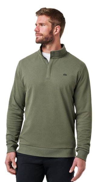 Travis Mathew Cloud Quarter Zip 2.0 pull homme, dark olive