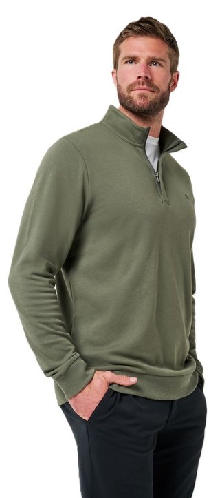 Travis Mathew Cloud Quarter Zip 2.0 pull homme, dark olive