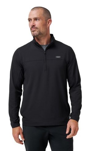 Travis Mathew Wanderlust quart-zip veste homme, noir