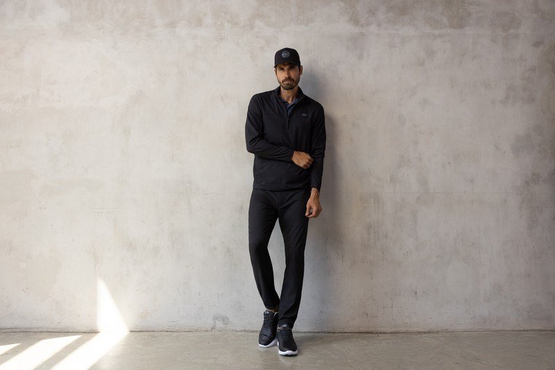 Travis Mathew Wanderlust quart-zip veste homme, noir