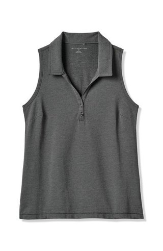 Travis Mathew Featherweight Active 2.0 Sleeveless polo femme, heather black