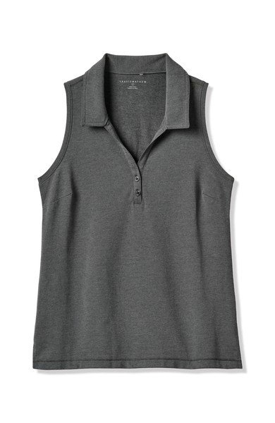 Travis Mathew Featherweight Active 2.0 Sleeveless polo femme, heather black