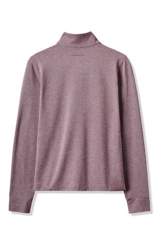 Travis Mathew Featherweightt Active Zip Long Sleeve polo femme, heather damson