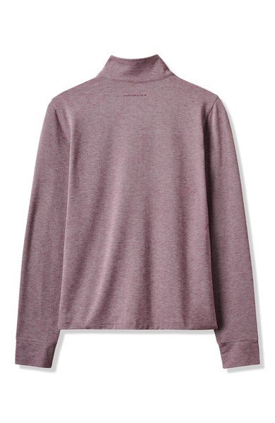 Travis Mathew Featherweightt Active Zip Long Sleeve polo femme, heather damson