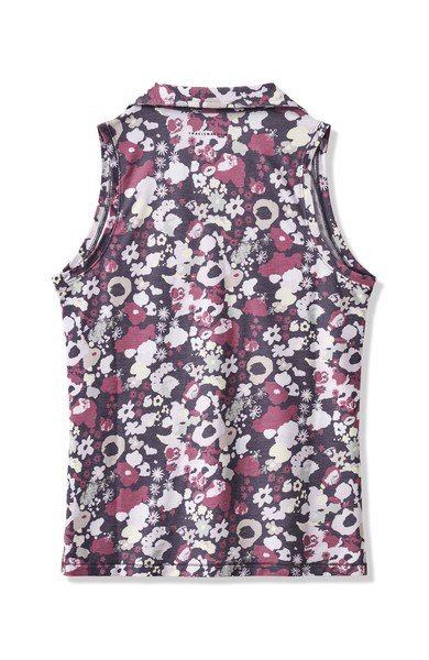 Travis Mathew Featherweight Printed Sleeveless polo femme, graystone floral multi