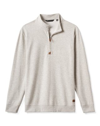 Travis Mathew Cloud pull homme 1/4 zip, heather grey