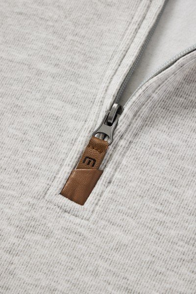 Travis Mathew Cloud pull homme 1/4 zip, heather grey
