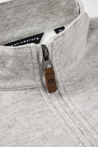 Travis Mathew Cloud pull homme 1/4 zip, heather grey