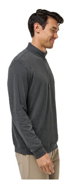 Travis Mathew Cloud pull homme 1/4 zip, heather black
