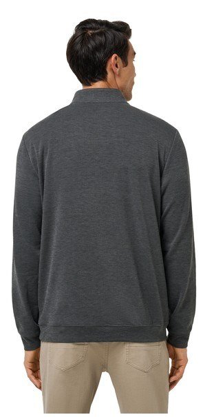 Travis Mathew Cloud pull homme 1/4 zip, heather black