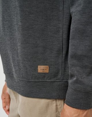 Travis Mathew Cloud pull homme 1/4 zip, heather black