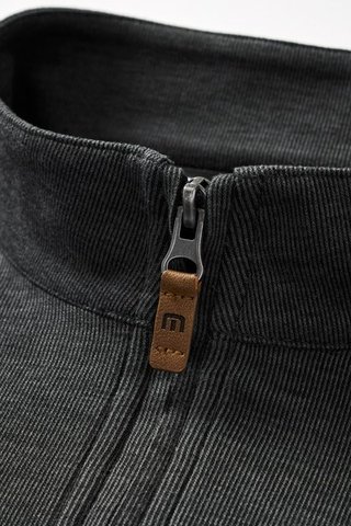 Travis Mathew Cloud pull homme 1/4 zip, heather black