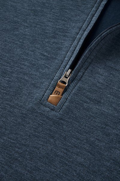 Travis Mathew Cloud pull homme 1/4 zip, heather navy