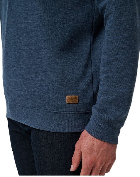 Travis Mathew Cloud pull homme 1/4 zip, heather navy