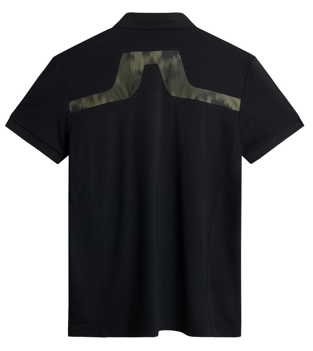 J.Lindeberg KV Print polo homme, noir