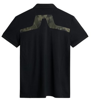 J.Lindeberg KV Print polo homme, noir