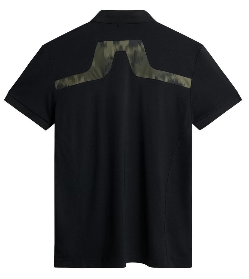 J.Lindeberg KV Print polo homme, noir