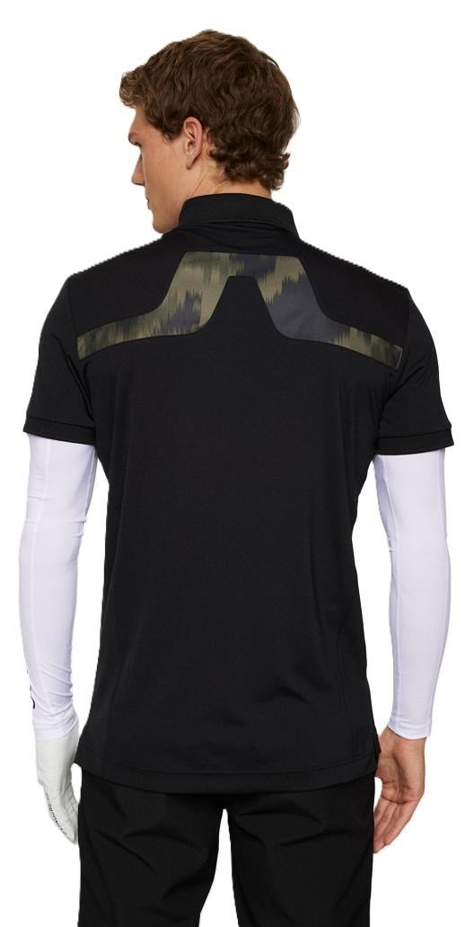J.Lindeberg KV Print polo homme, noir