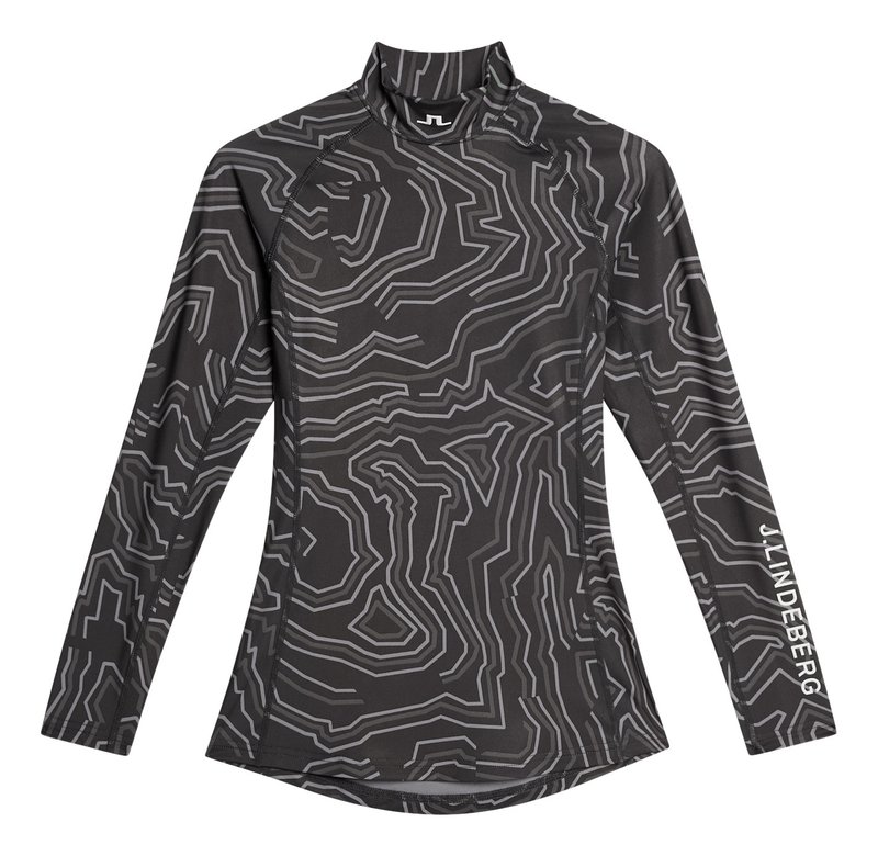 J.Lindeberg Ella Print Compression t-shirt femme, anthracite