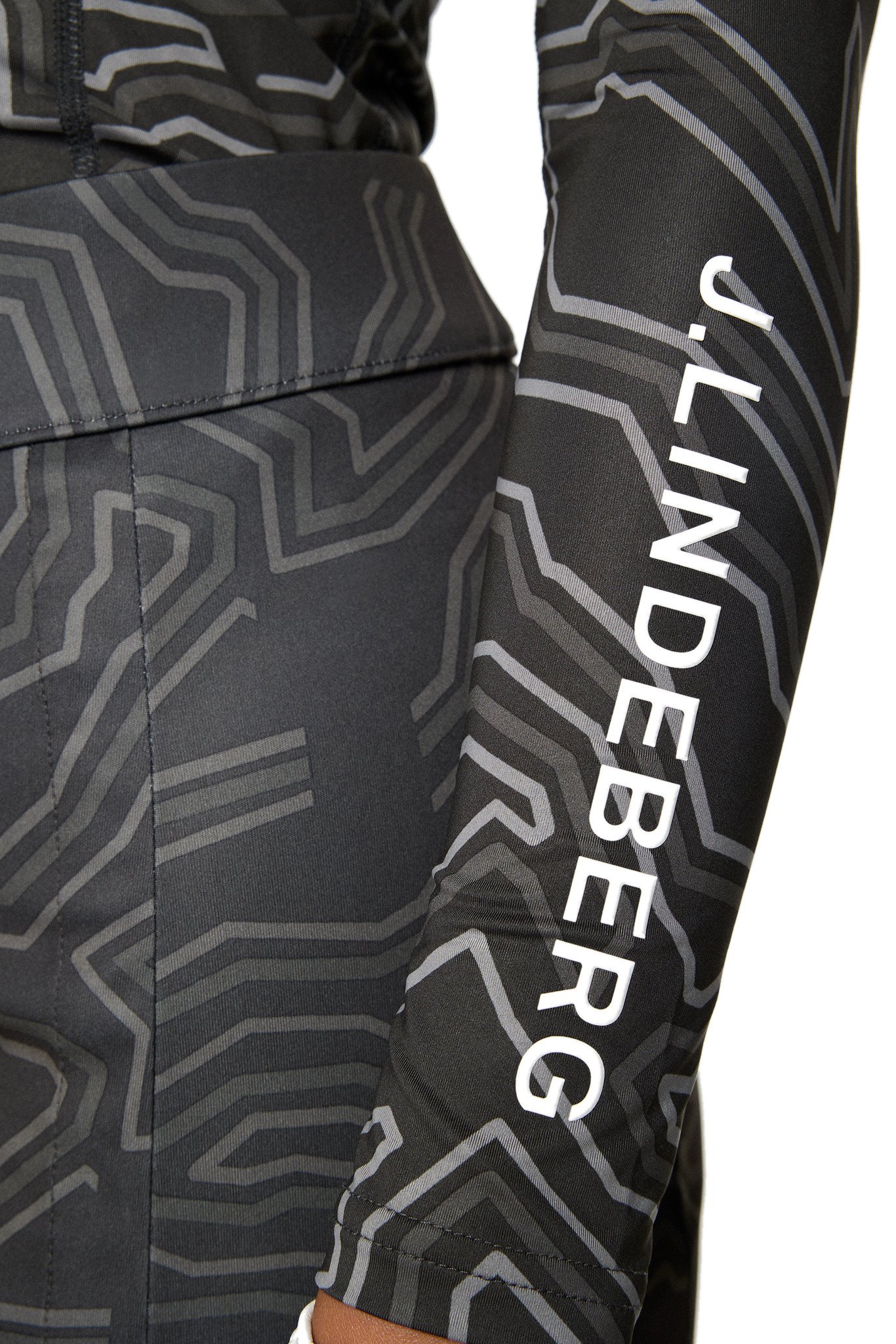J.Lindeberg Ella Print Compression t-shirt femme, anthracite