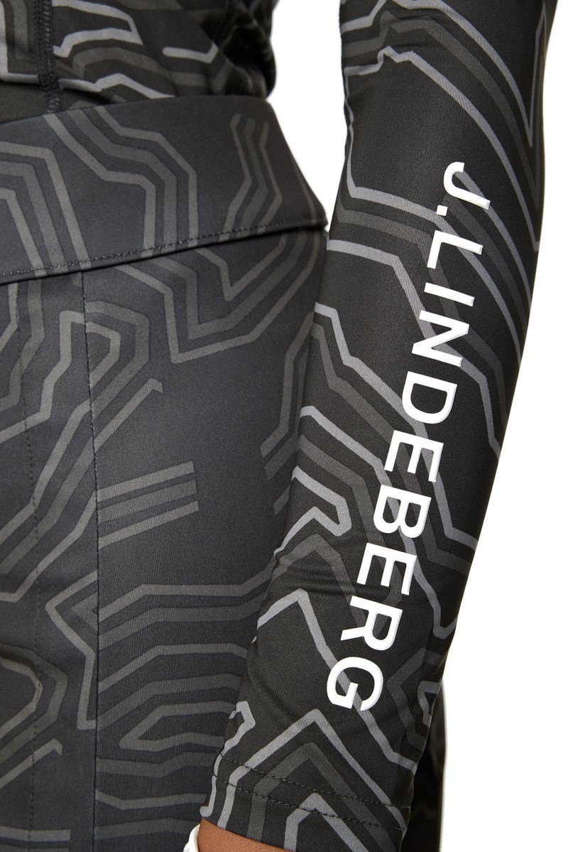 J.Lindeberg Ella Print Compression t-shirt femme, anthracite